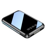 Stuff Certified® Dual 2x USB Port Mini Powerbank 20.000mAh - LED Display Externer Notfall Akku Ladegerät Ladegerät Schwarz