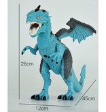 Stuff Certified® RC Ice Dragon avec télécommande - Infrarouge Contrôlable Jouet Dino Robot Bleu