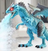 Stuff Certified® RC Ice Dragon with Remote Control - Infrared Controllable Toy Dino Robot Blue