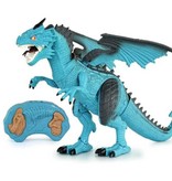 Stuff Certified® RC Ice Dragon mit Fernbedienung - Infrarot steuerbarer Spielzeug-Dino-Roboter Blau