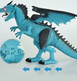 Stuff Certified® RC Fire Dragon con telecomando - Robot Dino giocattolo controllabile a infrarossi rosso
