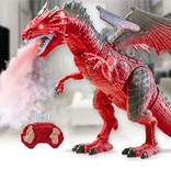 Stuff Certified® RC Fire Dragon with Remote Control - Infrared Controllable Toy Dino Robot Red