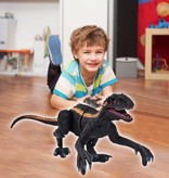 Stuff Certified® Dinosauro RC (Indominus Rex) con telecomando - Robot Dino giocattolo controllabile nero