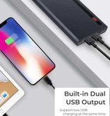 YIKIXI Power Bank Mini cámara de seguridad 8000mAh - Videocámara 4K Detección de movimiento Visión nocturna Negro