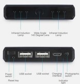 YIKIXI Power Bank Mini cámara de seguridad 8000mAh - Videocámara 4K Detección de movimiento Visión nocturna Negro