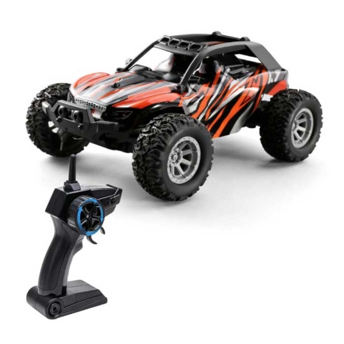 Mini RC Off-Road Car with Remote Control - High Speed Drift Stunt Car at 1:32 Scale Orange