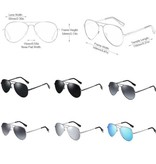 FUQIAN Klasyczne spolaryzowane okulary aviator - metalowe okulary aviator UV400 okulary do jazdy czarne