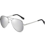 FUQIAN Gafas de aviador polarizadas clásicas - Gafas de sol de aviador de metal Gafas de conducción UV400 Negro