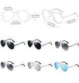 FUQIAN Gafas de aviador polarizadas clásicas - Gafas de sol de aviador de metal Gafas de conducción UV400 Gris