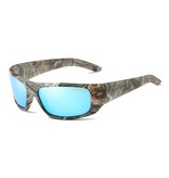 DUBERY Polarized Sports Sunglasses for Men - Retro Sunglasses Driving Shades Autumn Blue