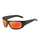 DUBERY Polarized Sports Sunglasses for Men - Retro Sunglasses Driving Shades Orange