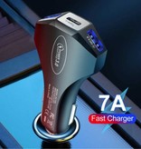 Stuff Certified® Chargeur de voiture Turbo avec 3 ports - Chargeur de voiture Quick Charge 3.0 Noir