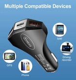 Stuff Certified® Turbo Autolader met 3 Poorten - Quick Charge 3.0 Oplader Auto Lader Zwart