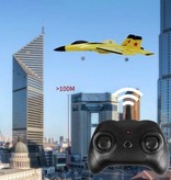 FX FX-620 RC Fighter Jet Glider avec télécommande - Modèle d'avion jouet contrôlable Jaune