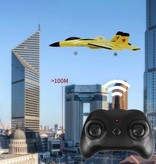 FX FX-620 RC Fighter Jet Glider with Remote Control - Controllable Toy Model Airplane Yellow