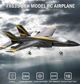 FX FX-635 RC Fighter Jet Glider with Remote Control - Controllable Toy Model Airplane Black