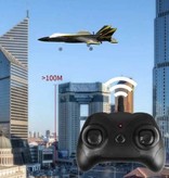 FX FX-635 RC Fighter Jet Glider with Remote Control - Controllable Toy Model Airplane Black