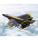 FX FX-635 RC Fighter Jet Glider with Remote Control - Controllable Toy Model Airplane Black