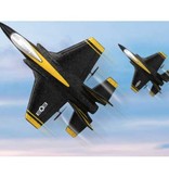FX Aliante per jet da combattimento FX-635 RC con telecomando - Aeroplano giocattolo controllabile nero