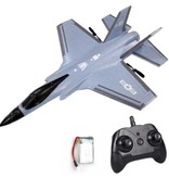 FX FX-635 RC Fighter Jet Glider with Remote Control - Controllable Toy Model Airplane Gray