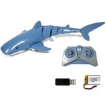 DZQ Kontrolowany rekin wielorybi z pilotem - RC Toy Robot Fish Blue