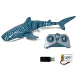 DZQ Kontrolowany rekin wielorybi z pilotem - RC Toy Robot Fish Blue