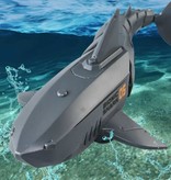 DZQ Tiburón mecánico dirigible con control remoto - RC Toy Robot Fish Black