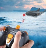 DZQ Lenkbarer mechanischer Hai mit Fernbedienung - RC Toy Robot Fish Black