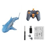 DZQ Steerable Mechanical Shark with Remote Control - RC Toy Robot Fish Black