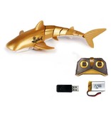 DZQ Kontrolowany rekin wielorybi z pilotem - RC Toy Robot Fish Gold