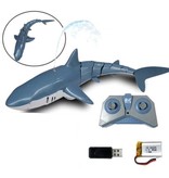 DZQ Steerable Shark with Remote Control - RC Toy Robot Fish Blue
