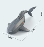 DZQ Tiburón dirigible con control remoto - RC Toy Robot Fish Black