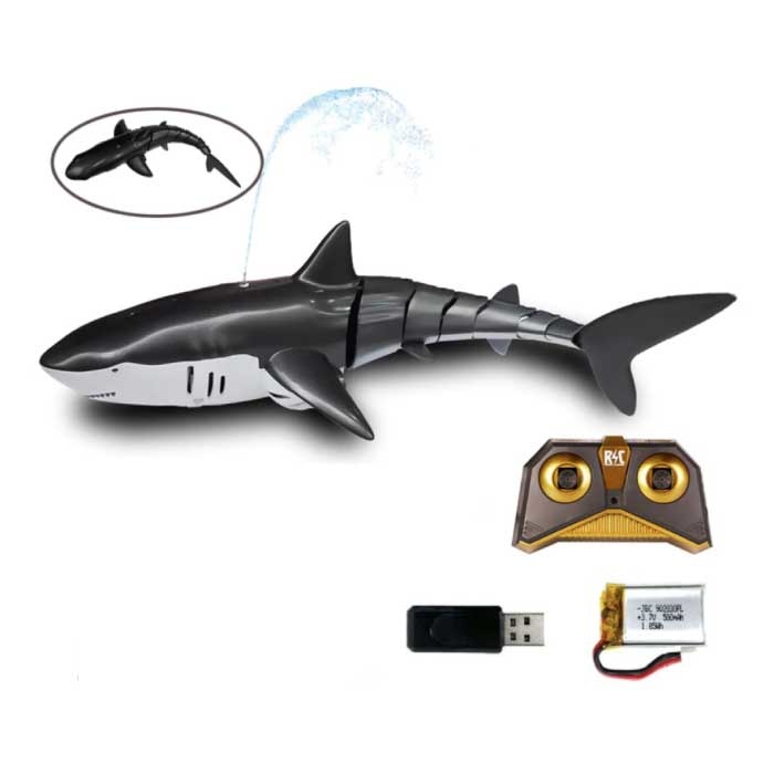 Steerable Shark with Remote Control - RC Toy Robot Fish