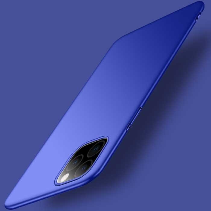 Coque Magnétique Ultra Mince pour iPhone 13 Pro Max - Coque Rigide Mat Bleu Foncé