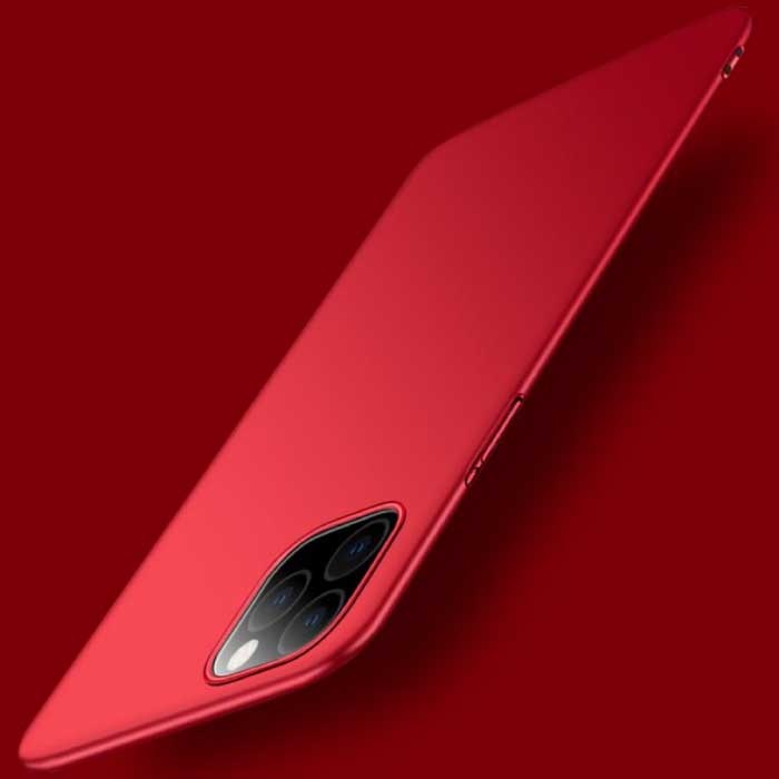 Coque Magnétique Ultra Mince pour iPhone 13 Mini - Coque Rigide Mat Rouge