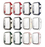 Stuff Certified® Plated Case für iWatch Series 45mm - Hard Bumper Case Cover Silber Schwarz