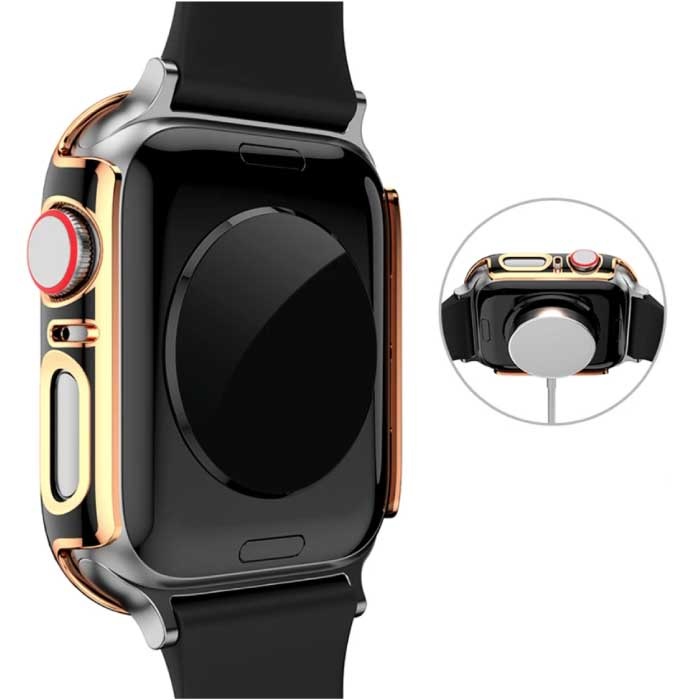 Stuff Certified® Plated Case for iWatch Series 41mm - Hard Bumper Case Cover Silver Green