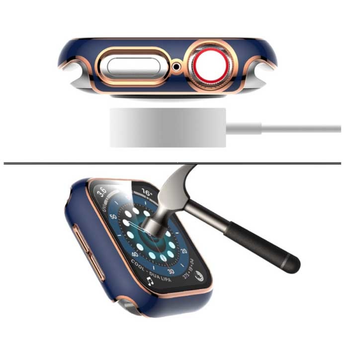 Stuff Certified® Plated Case for iWatch Series 41mm - Hard Bumper Case Cover Silver Green