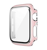 Stuff Certified® Coque plaquée pour iWatch Series 45 mm - Housse rigide pour pare-chocs Argent Rose