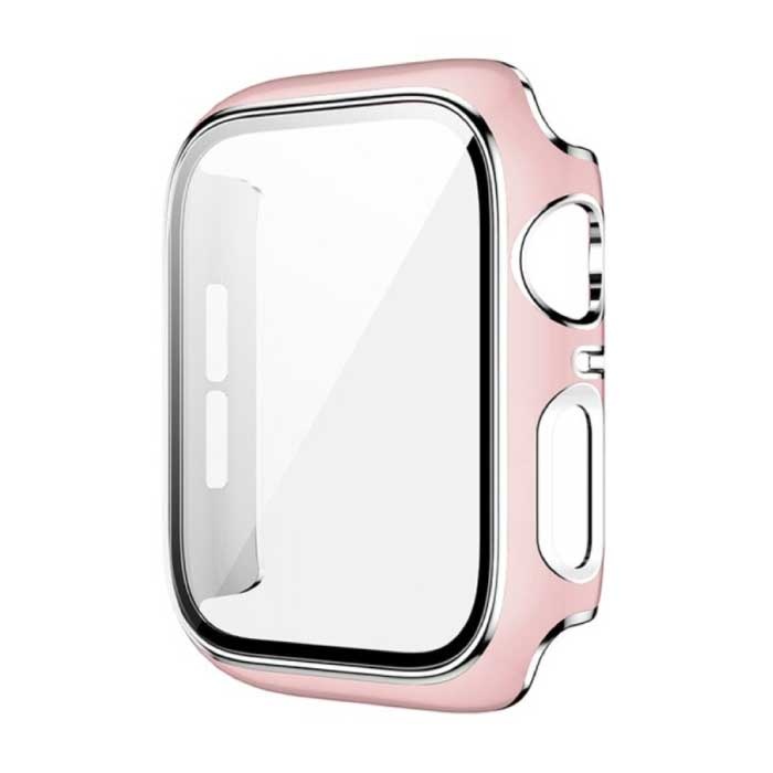 Stuff Certified® Plated Case for iWatch Series 40mm - Hard Bumper Case Cover Silver Pink