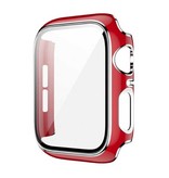 Stuff Certified® Plated Case for iWatch Series 42mm - Hard Bumper Case Cover Silver Red
