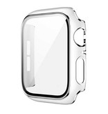 Stuff Certified® Estuche plateado para iWatch Series 40 mm - Estuche rígido con parachoques, plateado, blanco