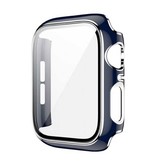 Stuff Certified® Boîtier plaqué pour iWatch Series 38 mm - Housse rigide pour pare-chocs Argent Bleu