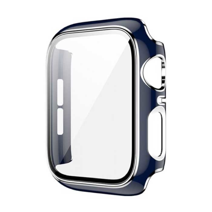 Stuff Certified® Plated Case for iWatch Series 38mm - Hard Bumper Case Cover Silver Blue
