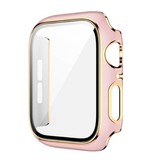 Stuff Certified® Plated Case for iWatch Series 45mm - Hard Bumper Case Cover Gold Pink