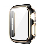 Stuff Certified® Plated Case for iWatch Series 45mm - Hard Bumper Case Cover Gold Black