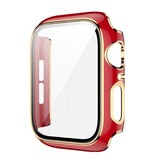 Stuff Certified® Plated Case for iWatch Series 38mm - Hard Bumper Case Cover Gold Red