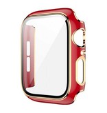 Stuff Certified® Plated Hoesje voor iWatch Series 38mm - Hard Bumper Case Cover Goud Rood