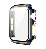 Stuff Certified® Boîtier plaqué pour iWatch Series 38 mm - Housse rigide pour pare-chocs Or Bleu