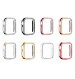 Stuff Certified® Diamond Case für iWatch Series 45 mm – Hard Bumper Case Cover Pink
